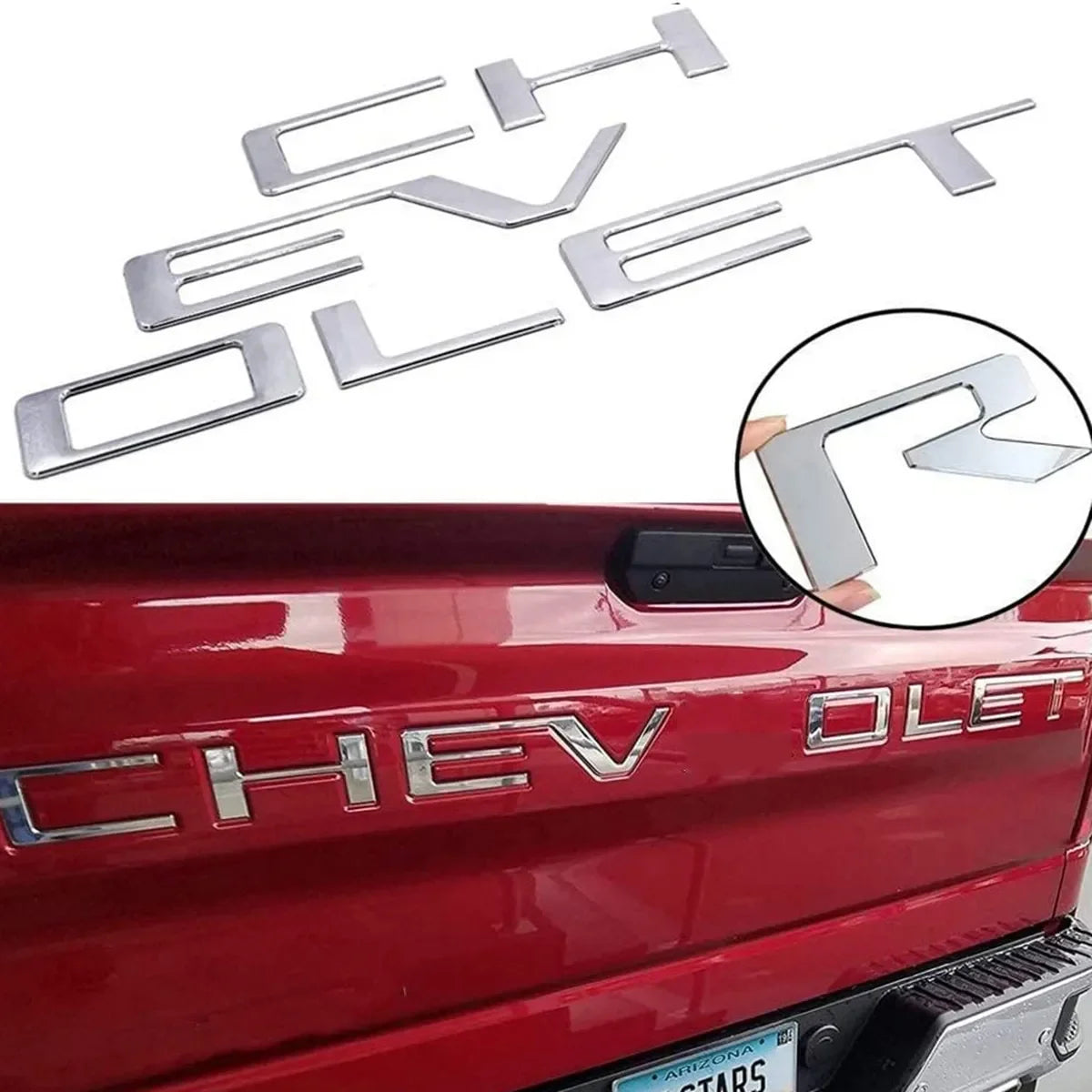 Chevrolet Silverado Tailgate Letters - 3D ABS Inserts 2019-2022