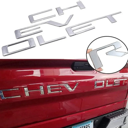 Chevrolet Silverado Tailgate Letters - 3D ABS Inserts 2019-2022