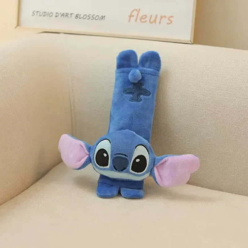Stitch Seat Belt Cover - Cute Cartoon Plush Car Shoulder Belt Protector