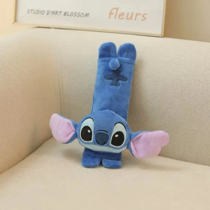 Stitch Seat Belt Cover - Cute Cartoon Plush Car Shoulder Belt Protector