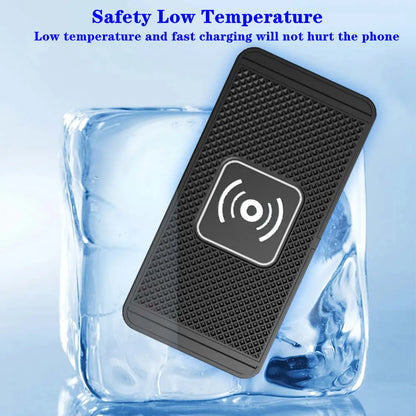 15W Fast Wireless Car Charger - Universal Phone Mount for iPhone 16/15/14/13/12 & Samsung S24/S23 with Silicone Pad