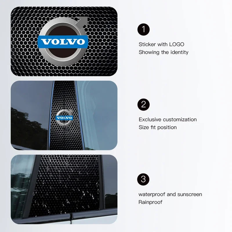 Volvo B-Pillar Stickers - Car Center Column Sunscreen Cover Protection