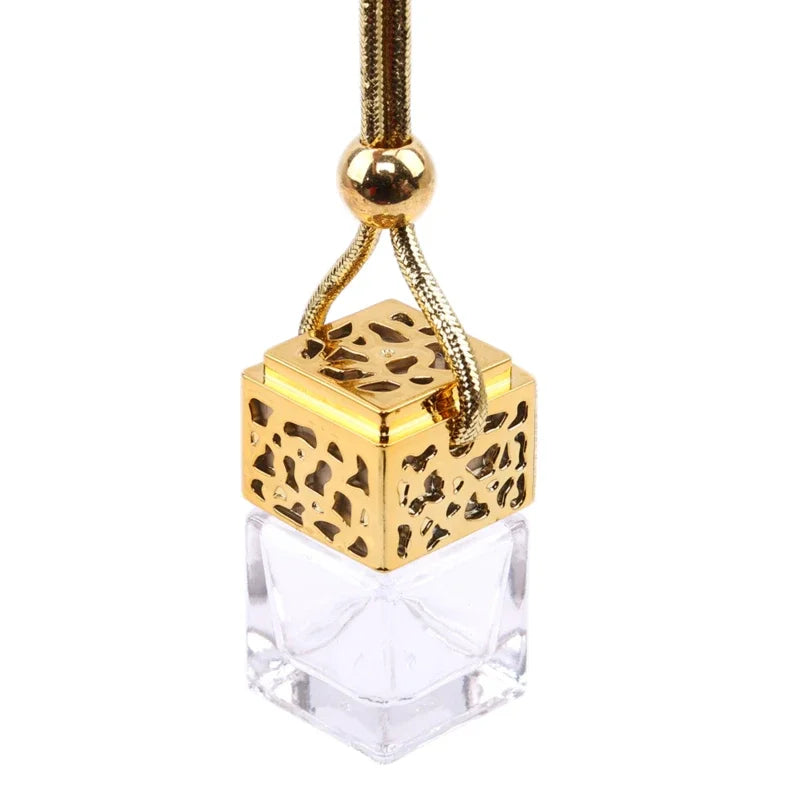 Car Air Freshener Perfume Bottle Pendant - Essential Oils Glass