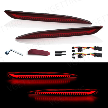 Tesla Model 3/Y Rear Bumper Reflector - Dynamic Turn Signal 2017-22 Red Shell B