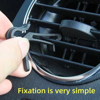 Car Air Vent Storage Bag - Leather Organizer for Phone Keys Sunglasses