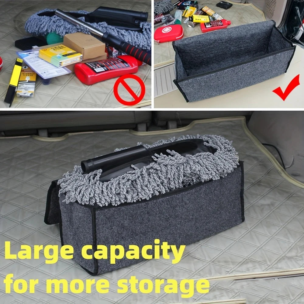 Car Trunk Organizer - Anti-Slip Felt Cloth Storage Bag Compartment Boot Organizer