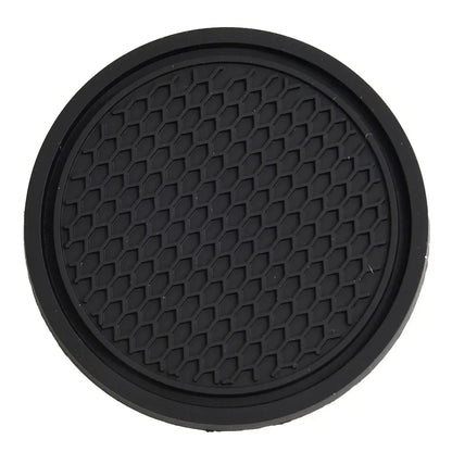 Premium Car Cup Holder Coasters 2-Pack - Anti-Slip Silicone Insert Pads for Vehicle Interior Protection