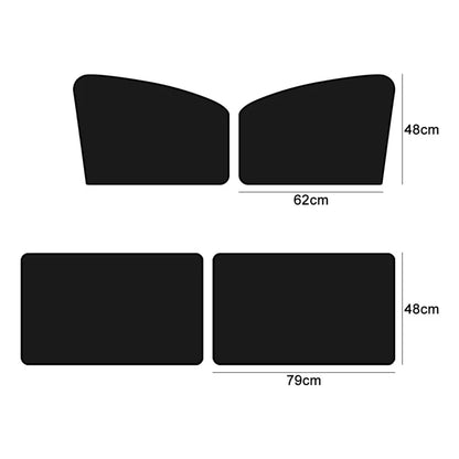 Magnetic Car Sunshade - UV Protection Window Curtains Double Sided