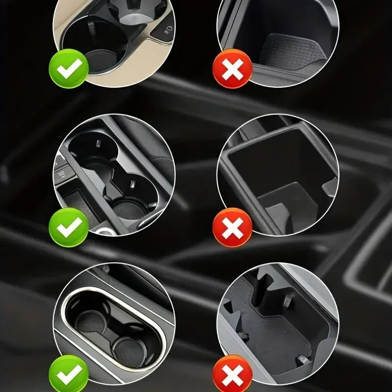 Car Cup Holder Expander - Adjustable Dual Cup Holder with Phone Mount