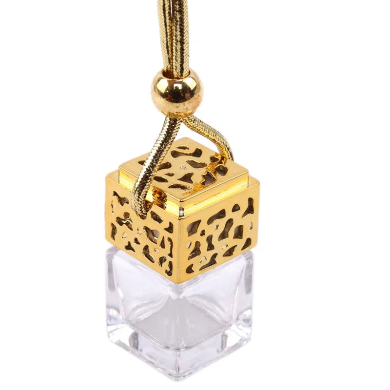 Car Air Freshener Perfume Bottle Pendant - Essential Oils Glass