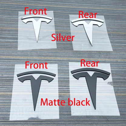 Tesla Logo Badge - Front Hood & Rear Trunk Emblem for Model 3/Y