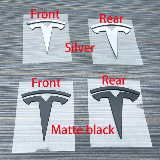 Tesla Logo Badge - Front Hood & Rear Trunk Emblem for Model 3/Y