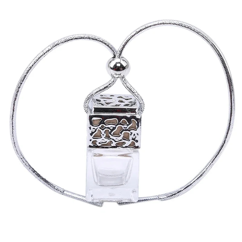 Car Air Freshener Perfume Bottle Pendant - Essential Oils Glass