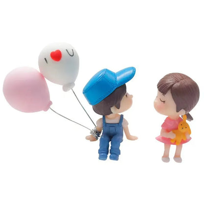 Cute Cartoon Couples Car Decoration - Romantic Dashboard Ornament