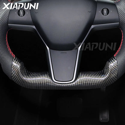 Tesla Model 3 Y LED Steering Wheel - Carbon Fiber Custom Racing Wheel
