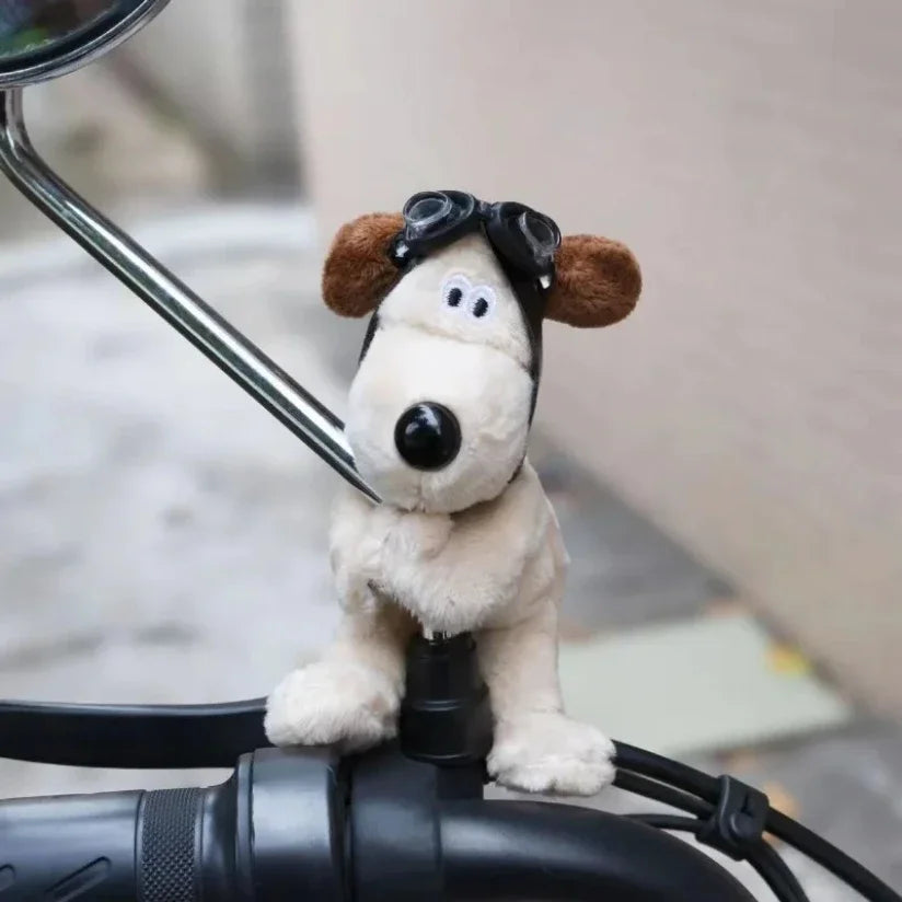 Plush Pilot Dog Car Ornament - Creative Dashboard Decoration