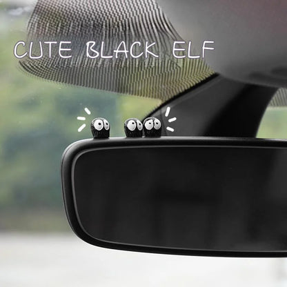 Cute Black Elf Car Interior Decoration Set - Rearview Mirror Ornaments