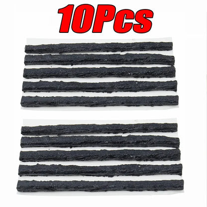 Car Tire Repair Tool Kit - 8 Piece Set with Rubber Strips