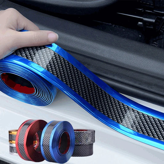 Car Door Sill Protector - Anti-Scratch Threshold Strip Carbon Fiber
