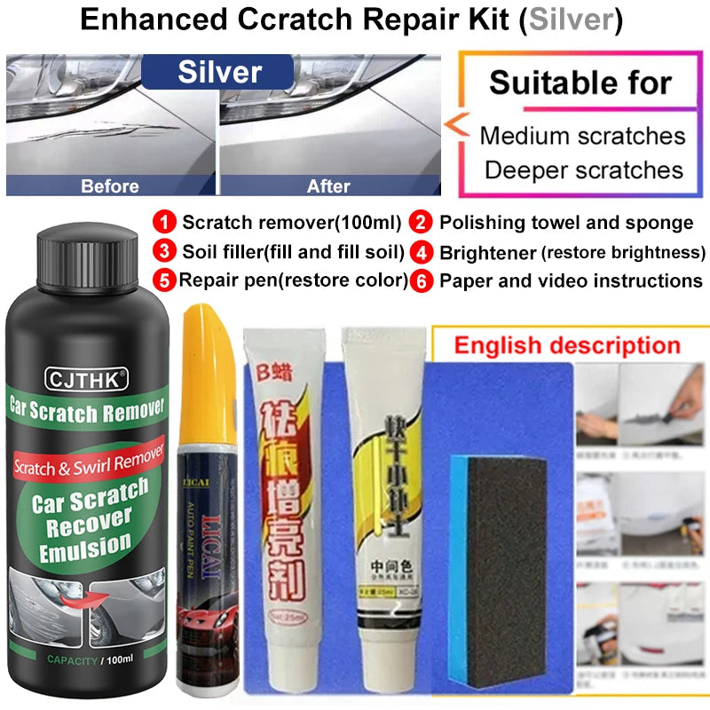 Car Scratch Remover & Paint Care Tool - Auto Swirl Repair Polishing Compound