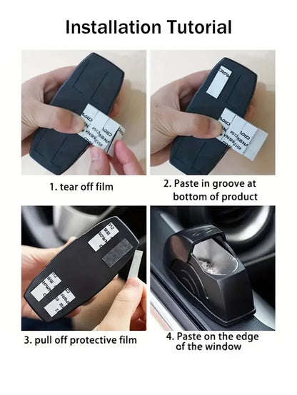 Car Ashtray with Lid - Convenient Ash Storage Container Black