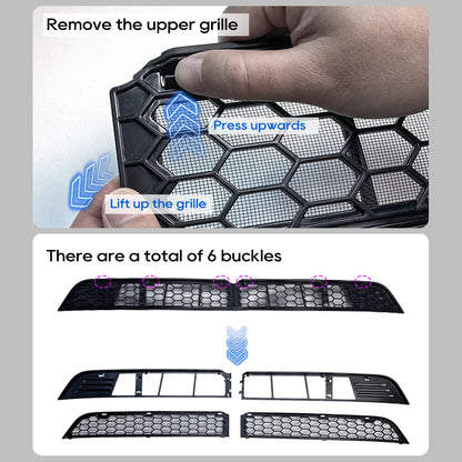 Tesla Model Y Bumper Grille Cover 2020-2025 Anti Insect Dust Protection Kit