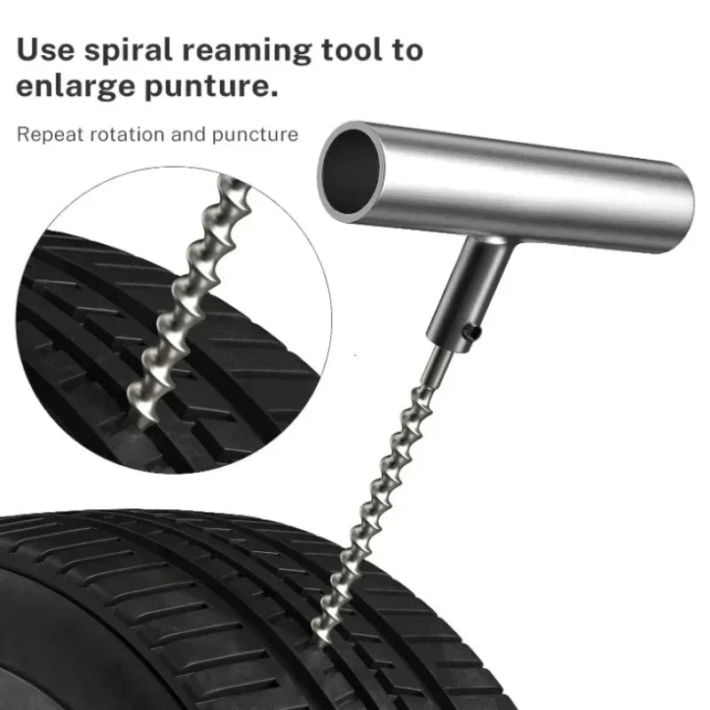 Auto Tire Repair Set 33/57PCS - Heavy Duty Puncture Repair Tools for Car Van Motorcycle
