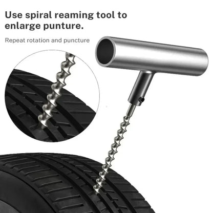 Auto Tire Repair Set 33/57PCS - Heavy Duty Puncture Repair Tools for Car Van Motorcycle