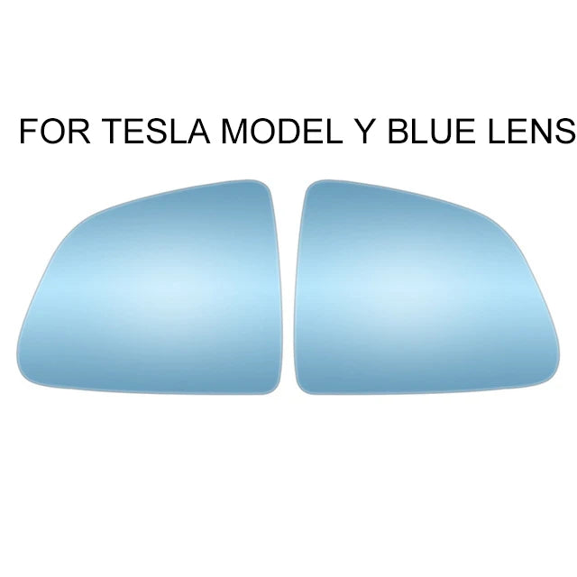 Tesla Wide Angle Heated Rearview Mirror 800R - Model 3/Y/X/S tesla model y Blue