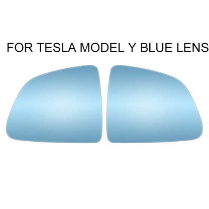 Tesla Wide Angle Heated Rearview Mirror 800R - Model 3/Y/X/S tesla model y Blue