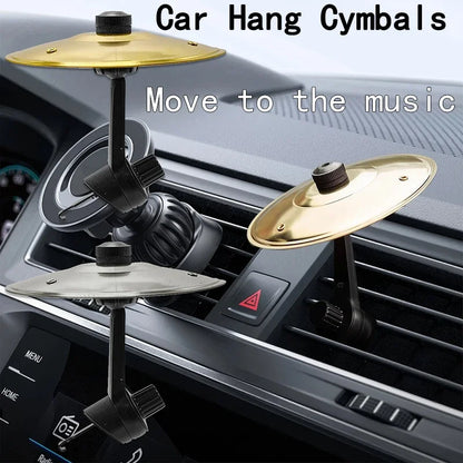 Car Drum Cymbals Air Vent Clip - Musical Instrument AC Ornament