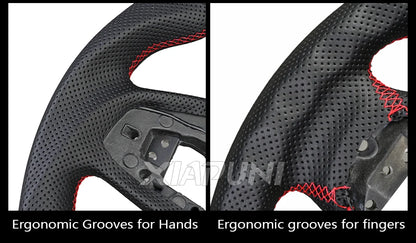 Tesla Model 3 Y LED Steering Wheel - Carbon Fiber Custom Racing Wheel