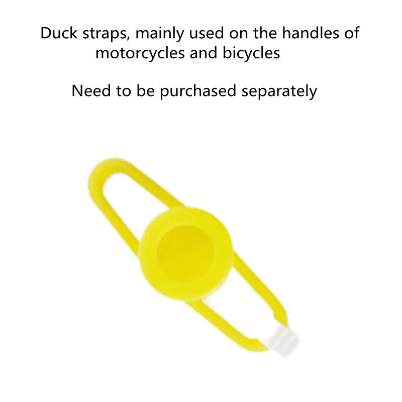Car Duck with Helmet Wind Pendant - Yellow Duck Bike Accessory
