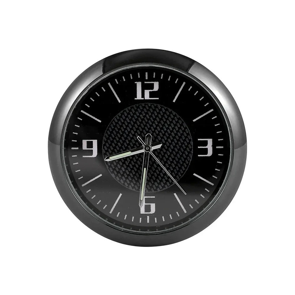 Mini Luminous Car Dashboard Clock - Digital Quartz Stick-On Watch