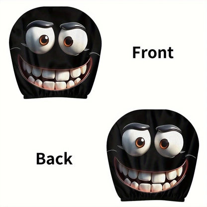 Smiley Face Car Pillowcase Set - Soft Decorative Cushion Covers