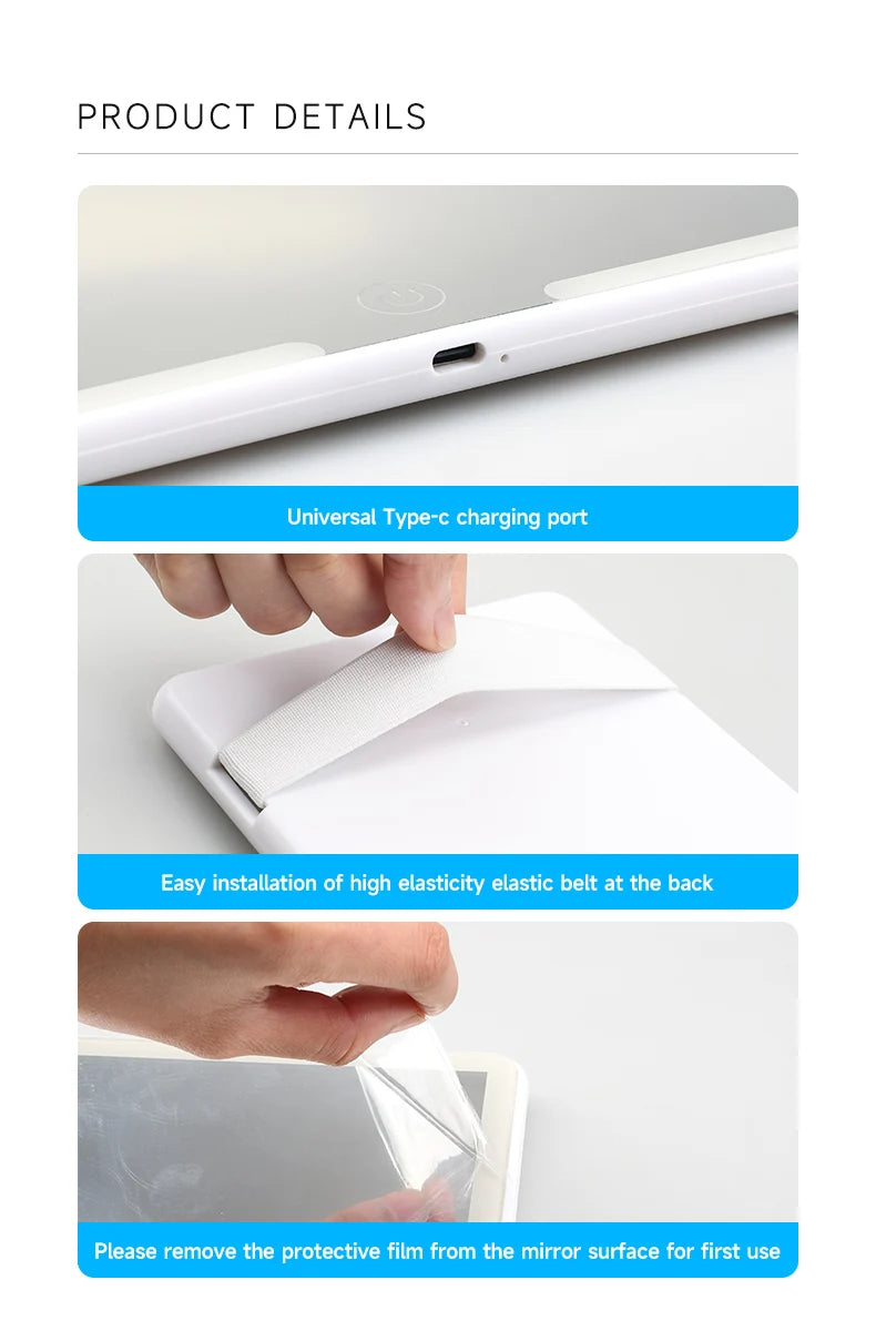 Car LED Makeup Mirror - HD Touchscreen Sun Visor Mirror