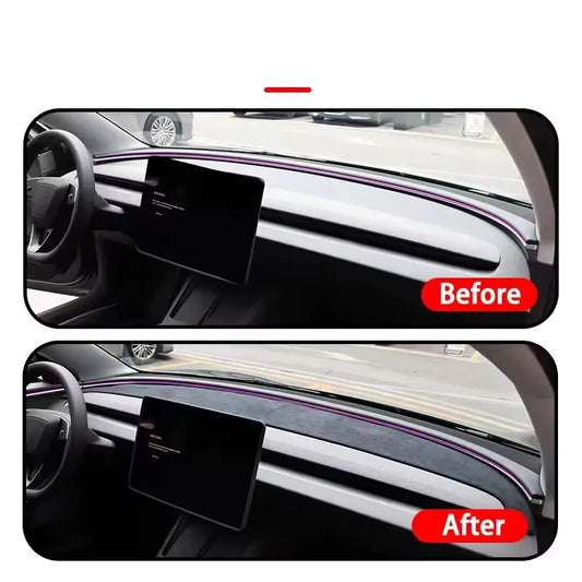 Tesla Model Y Juniper & Model 3 Highland Suede Dashboard Cover - Anti-UV Protection