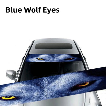 3D Car Windshield Stickers - Ghost & Wolf Eyes Pattern Decals