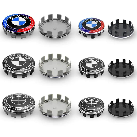 BMW Wheel Center Caps 4PCS - 68mm/56mm Hub Caps for Performance Models