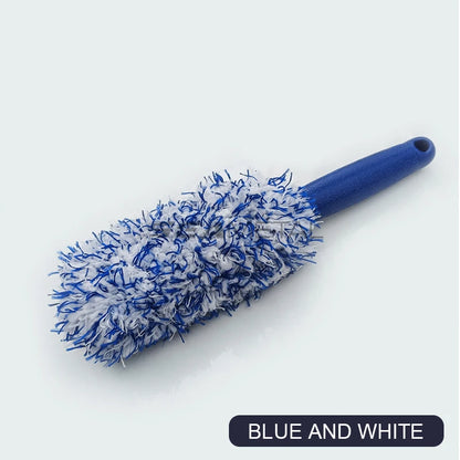 Car Wheel Cleaning Brush - Portable Plush Tire Rim Hub Detailing Tool