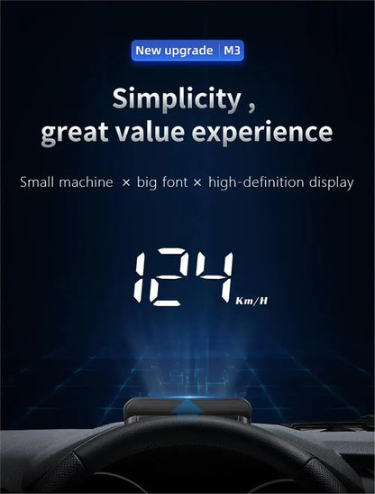 HUD Head Up Display M3 OBD2 GPS Car Speedometer Projector