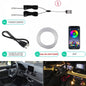 Flexible EL Wire Lights with App Control - Car Interior RGB LED Strip