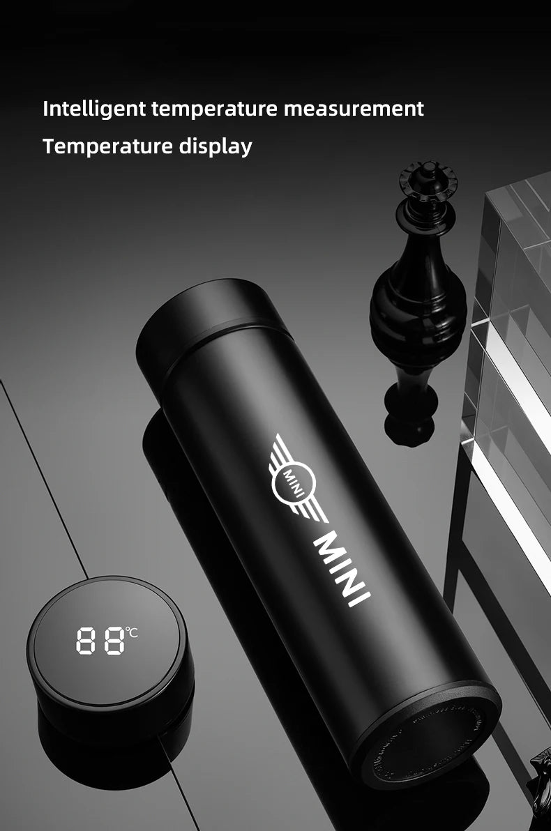 500ml Smart Thermos Bottle Mini Cooper Logo - JCW Works
