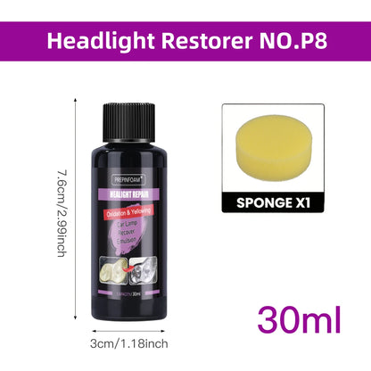Professional Headlight Restoration Kit - Remove Oxidation & Polish Headlamps