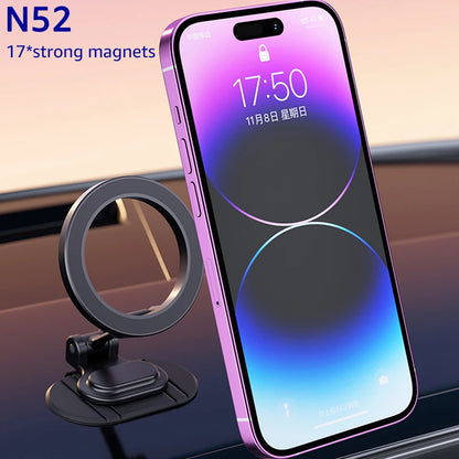 Magnetic Car Phone Holder - MagSafe Compatible Dashboard Mount for iPhone 15/14/13