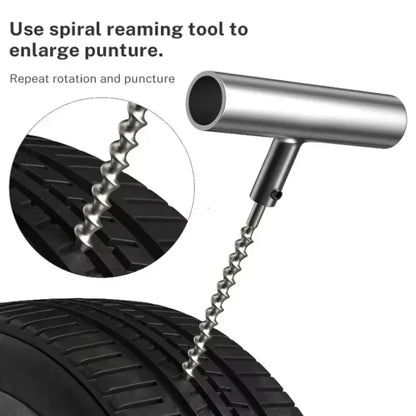 Auto Tire Repair Set 33/57PCS - Heavy Duty Puncture Repair Tools for Car Van Motorcycle