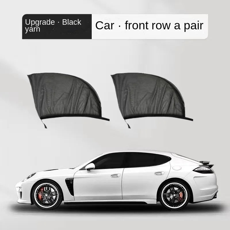 Car Rear Side Window Sunshade - 2pcs UV Mesh Mosquito Protection