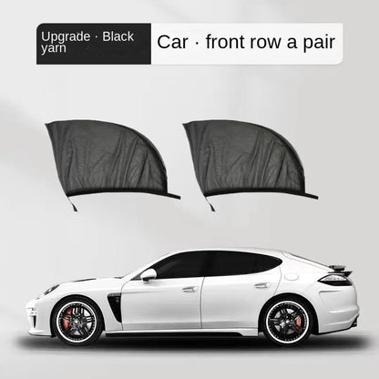 Car Rear Side Window Sunshade - 2pcs UV Mesh Mosquito Protection