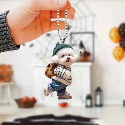 Creative Puppy Car Hanging Ornament - Rearview Mirror Pendant