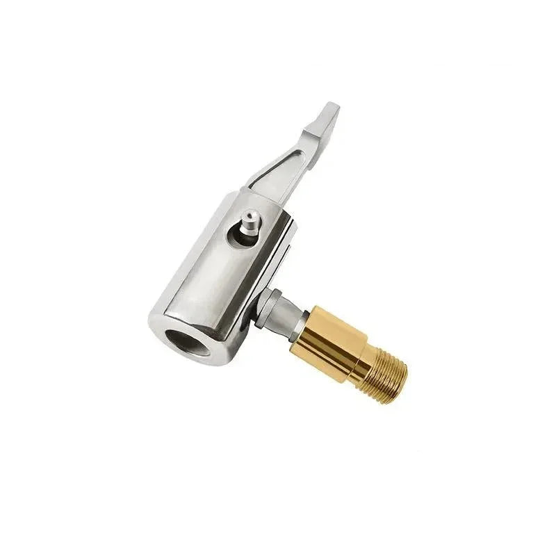 Portable Car Tire Pump Connector - Fast Inflator Chuck with American Threaded Nozzle